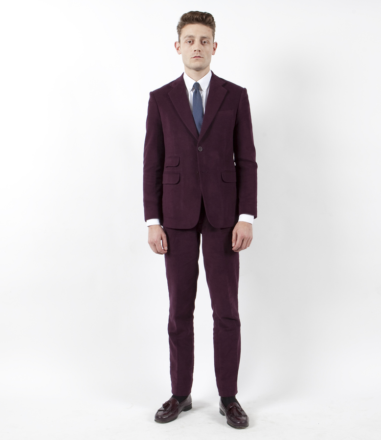 Burgundy Moleskin Suit