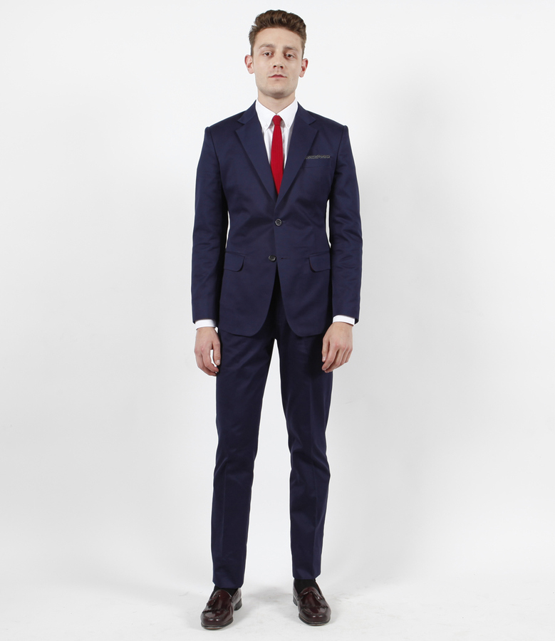 Navy Cotton Drill Suit