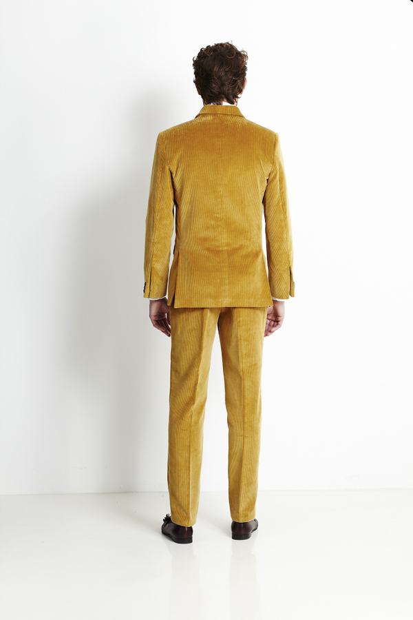 Image of Mustard 8 Wale Corduroy Suit