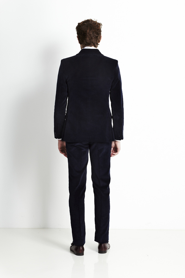 Image of Navy 8 Wale Corduroy Suit