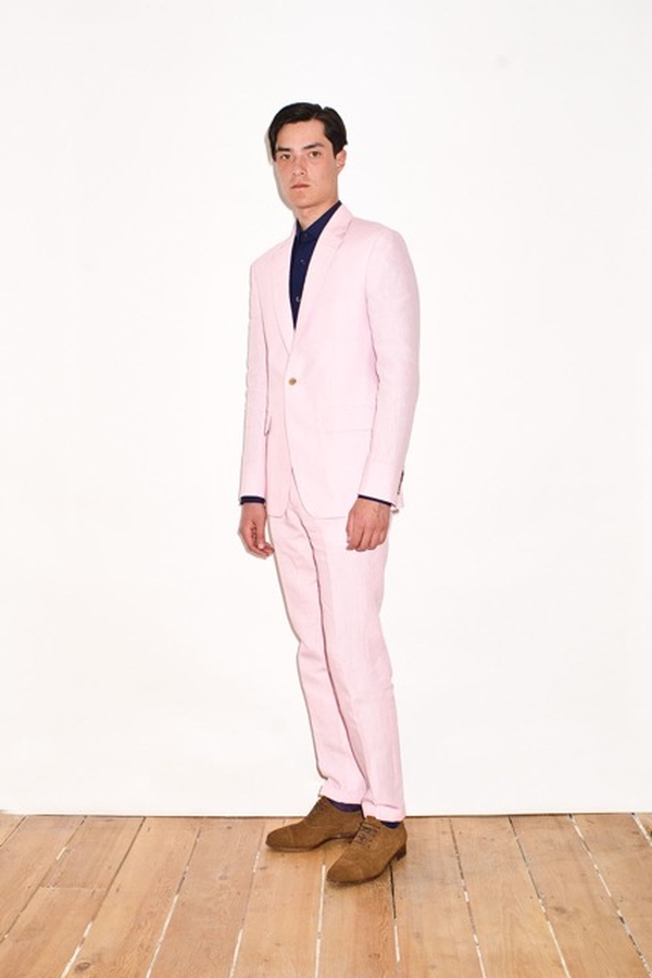 Image of Pink Irish Linen Suit