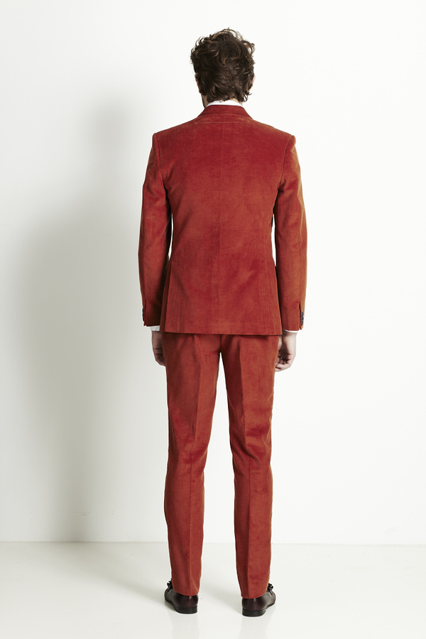 Image of Rust 11 Wale Corduroy Suit