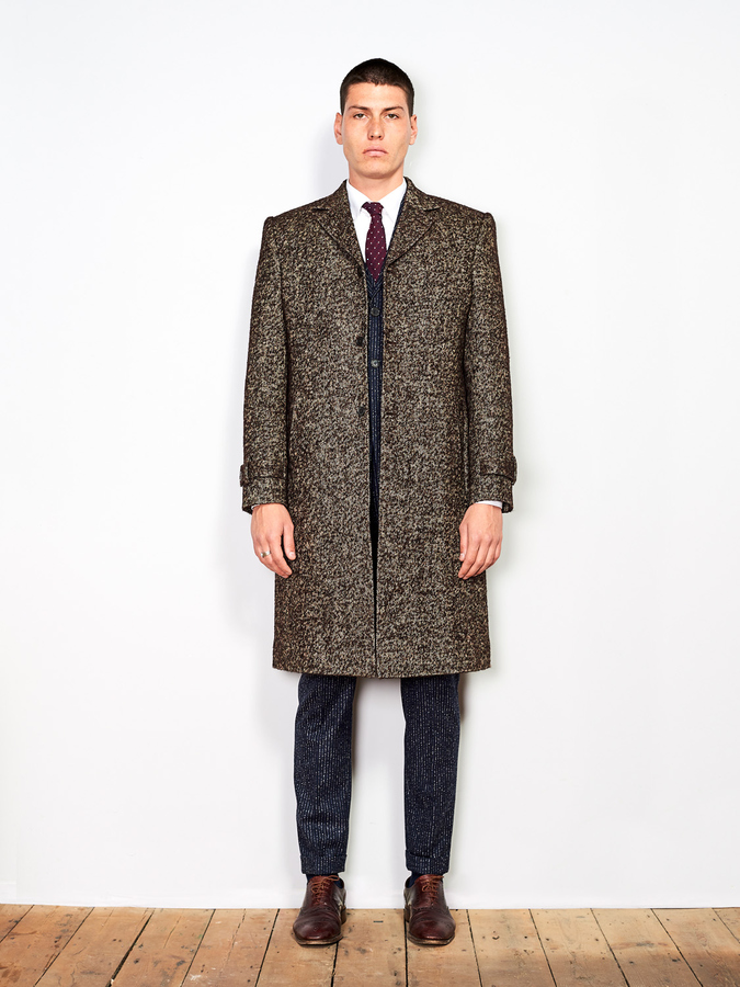 Image of Brown Wool Alpaca Sligo Overcoat