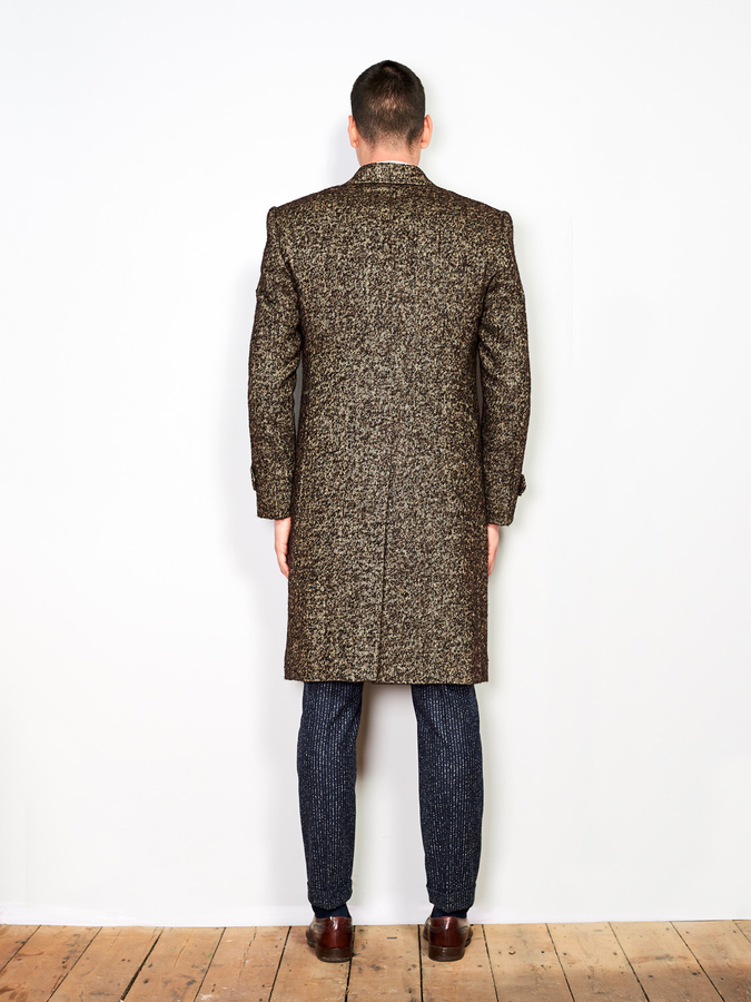 Image of Brown Wool Alpaca Sligo Overcoat