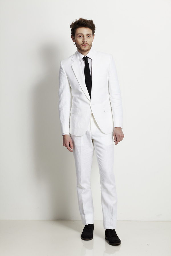 White Pure Linen Suit