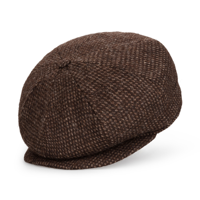 Image of Undyed Brown Lambswool Baker Boy