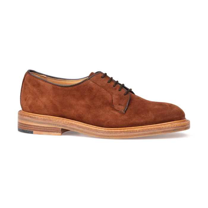 Image of Brown Reverse Kudu Suede Derby Shoe