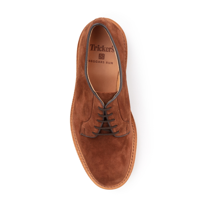 Image of Brown Reverse Kudu Suede Derby Shoe