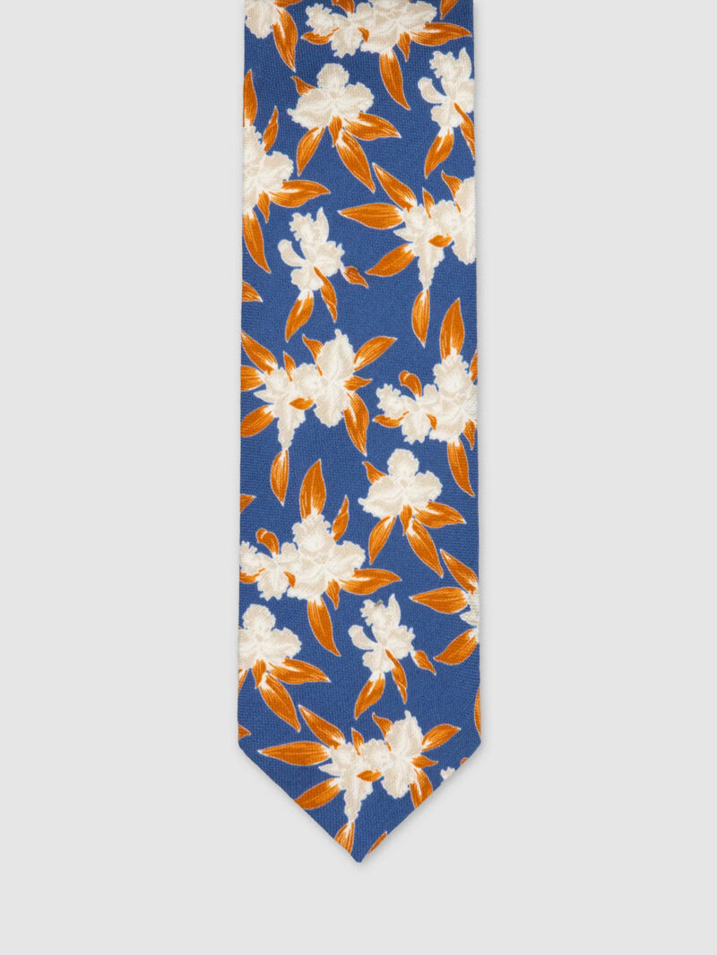 Blue Hawaiian Silk Tie
