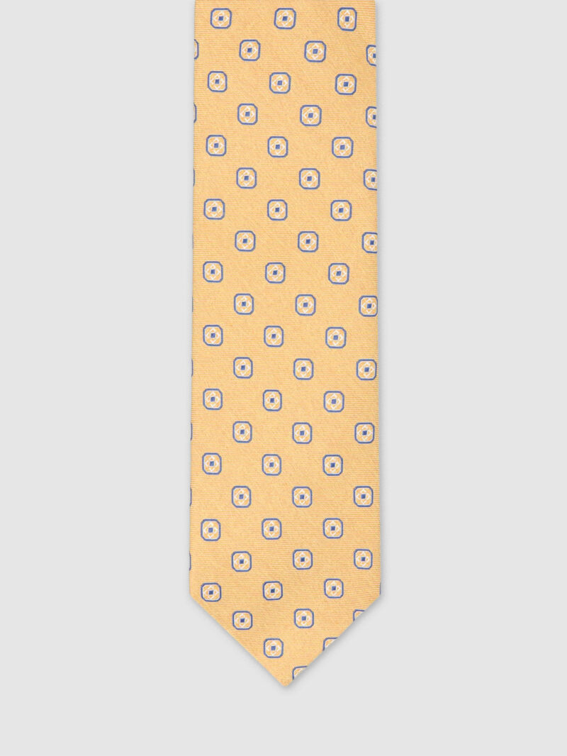 Gold Motif Silk Tie