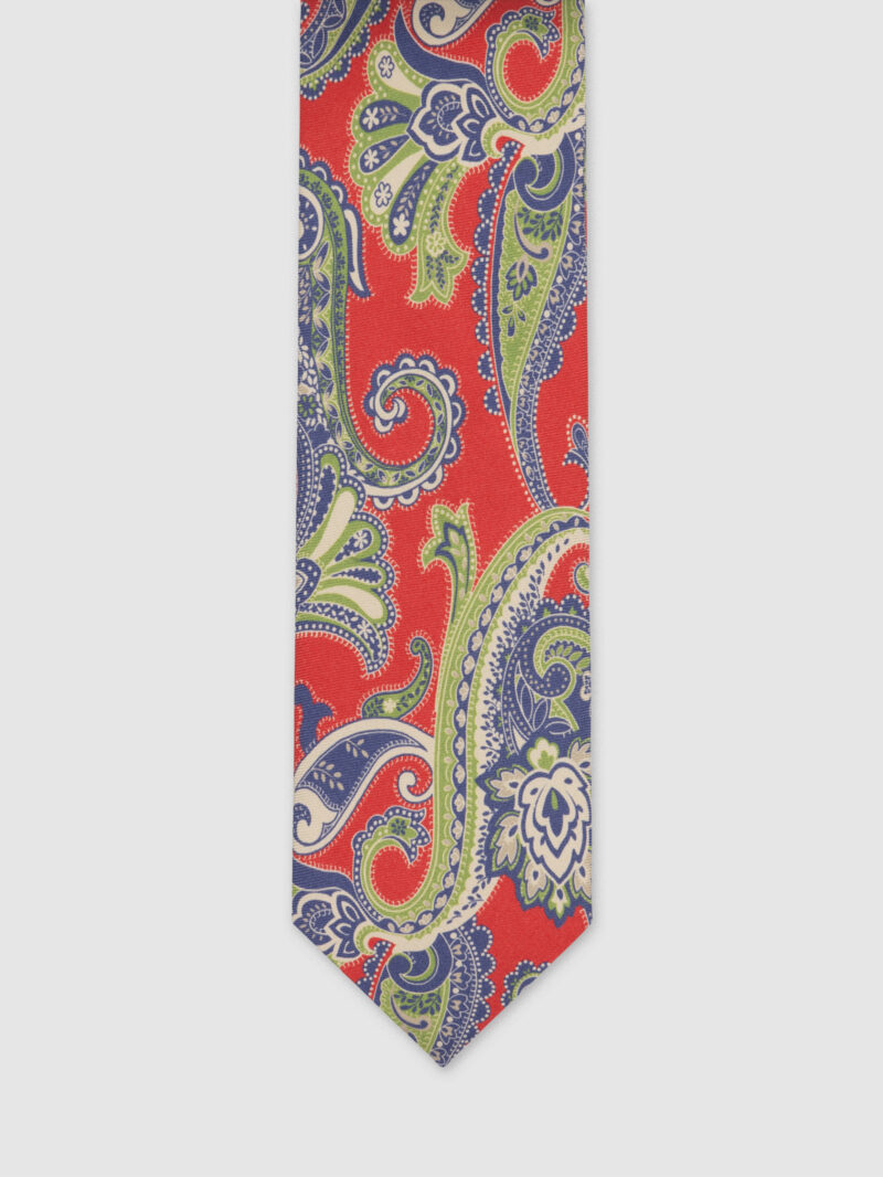 Red Paisley Affair Silk Tie
