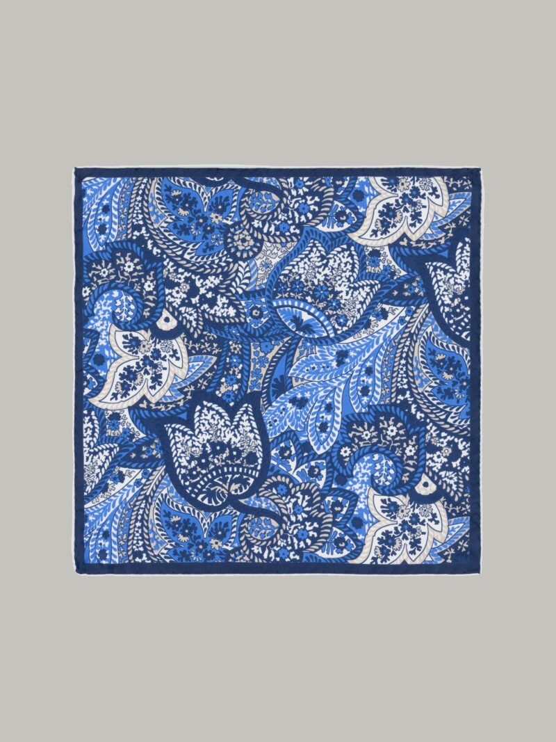 Blue Silk Floral