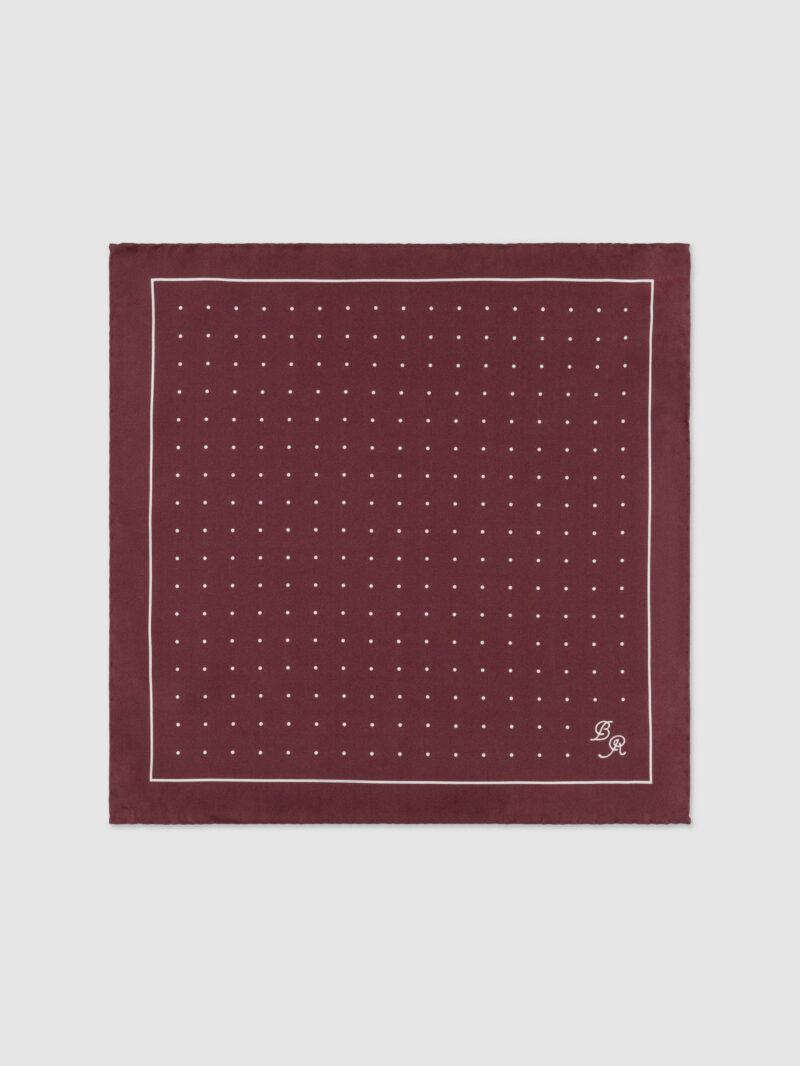 Burgundy Silk Pocadot