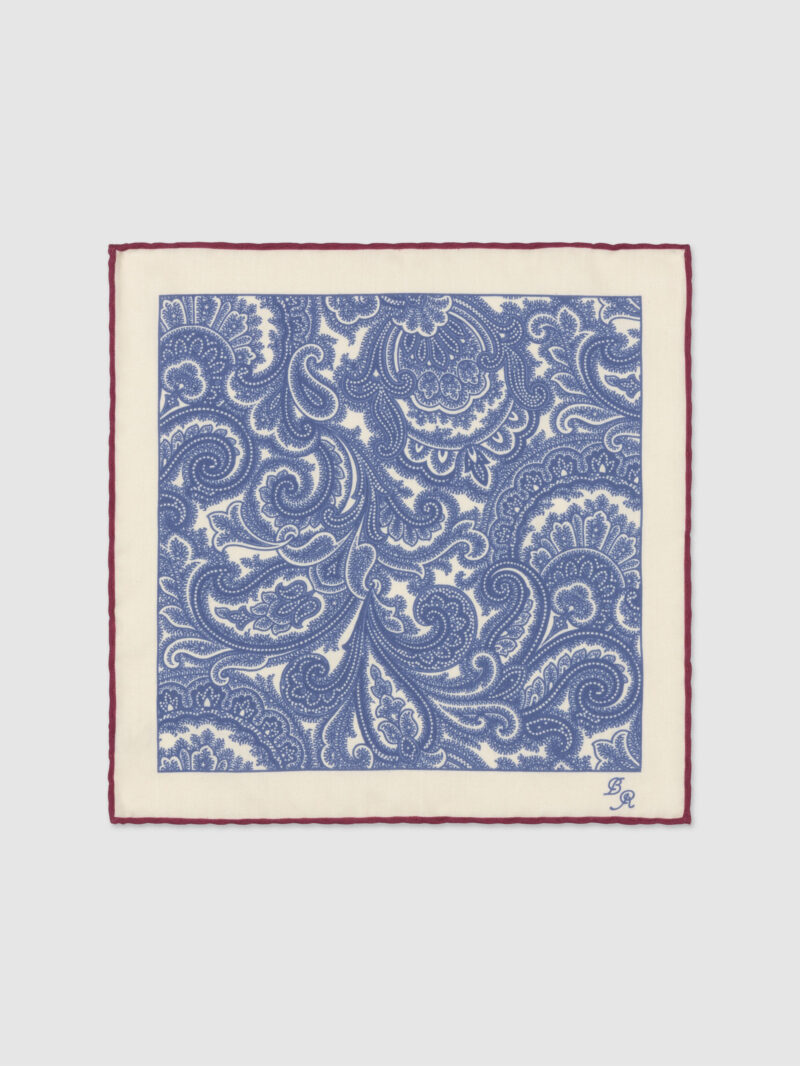 Soft Blue Silk Paisley