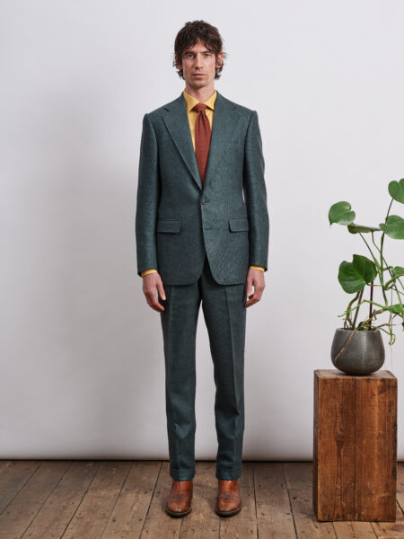 Teal Wool Linen